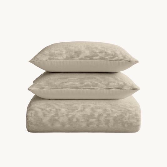 Dekbedovertrek set Micro Mousseline Taupe