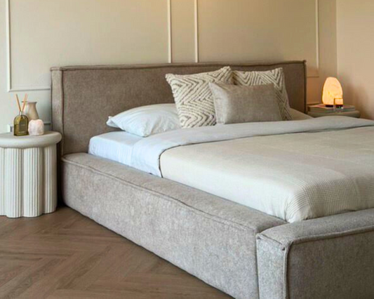 Amore Teddy bed met Opbergruimte + Hybrid Pocket 500 Matras  - Nº16 - Soft Taupe