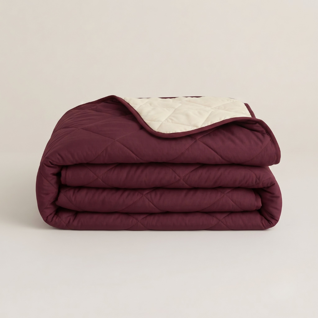 Y-NOT Zomerdekbed Plum / Offwhite