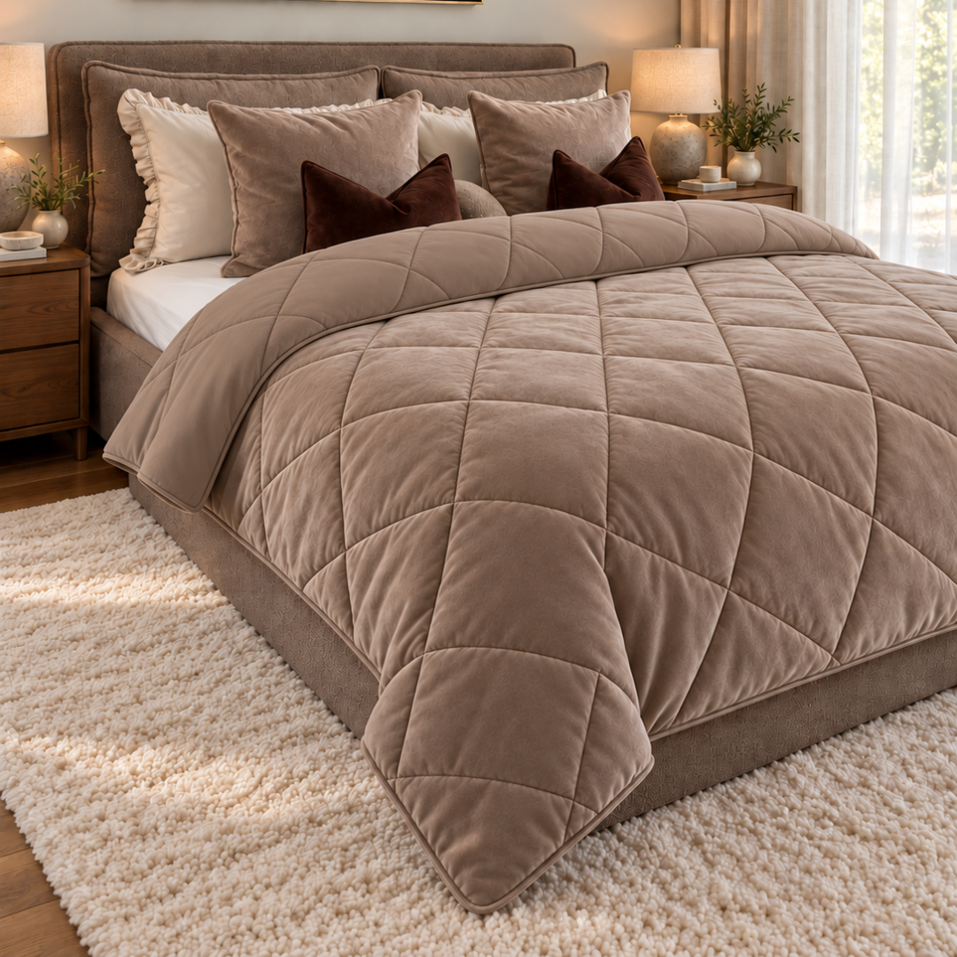 Y-NOT Velvet Dekbed Taupe