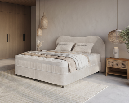 Arcus bed met Opbergruimte + Hybrid Pocket 500 Matras  - Nº29 - Ivory