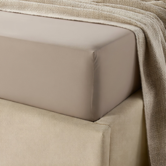 Matras Hoeslaken Premium Katoen Satijn Taupe
