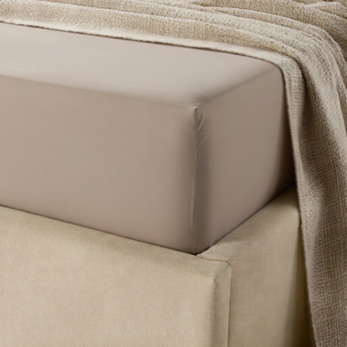 Matras Hoeslaken Premium Katoen Satijn Taupe