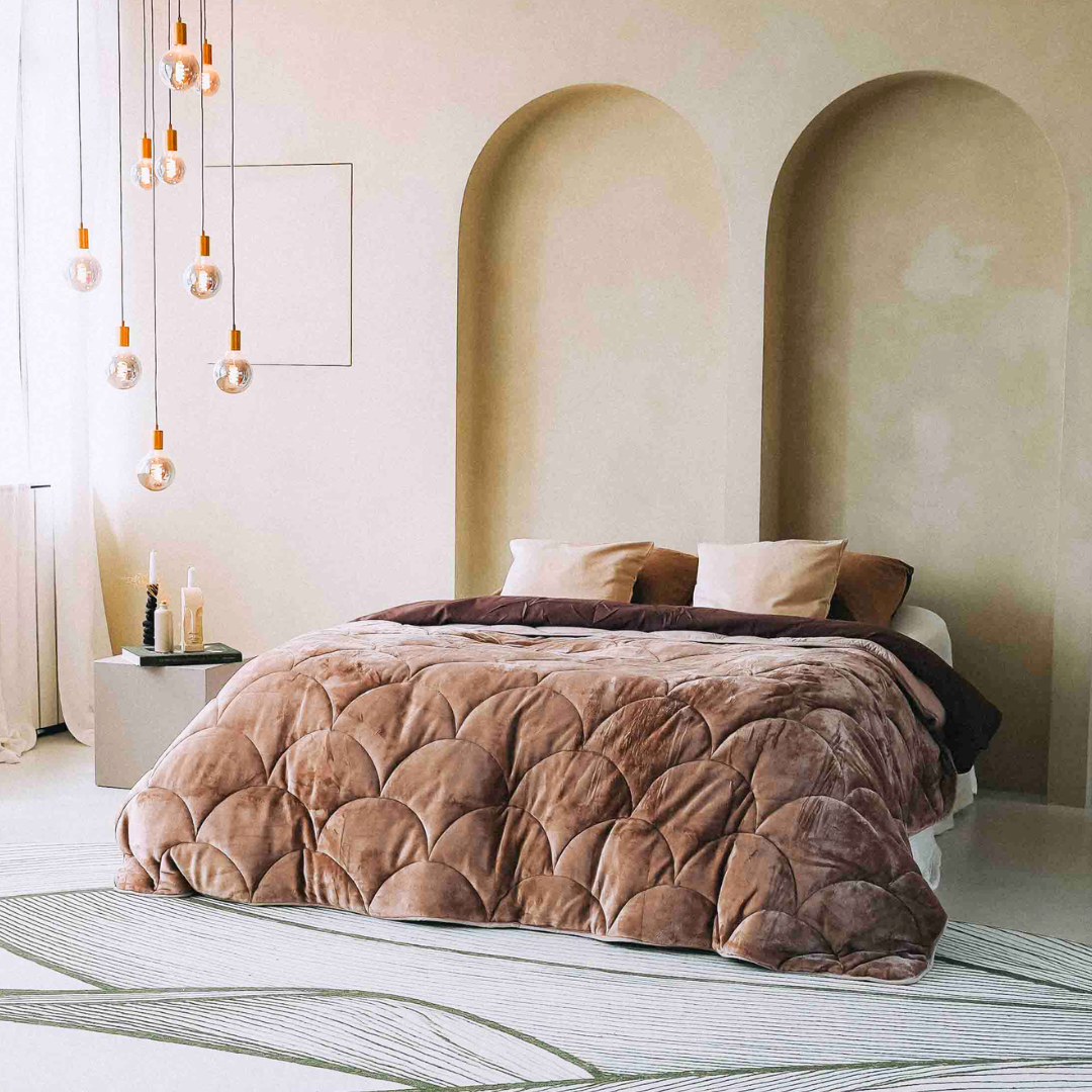 Y-NOT Velvet Dekbed Taupe