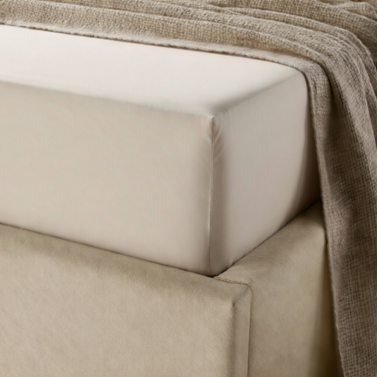 Matras Hoeslaken Premium Katoen Satijn Zand