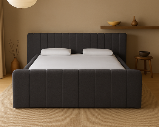 Amore Rituals Teddy bed  + Hybrid Pocket 500 Matras - Nº156 - Antracite