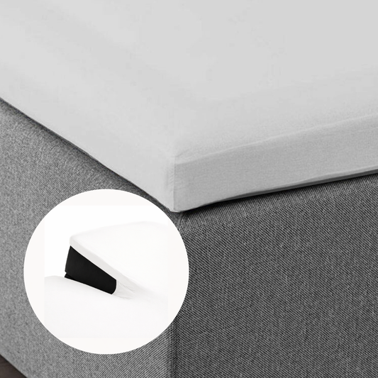 Splittopper Hoeslaken Premium Dubbel Jersey Katoen Wit