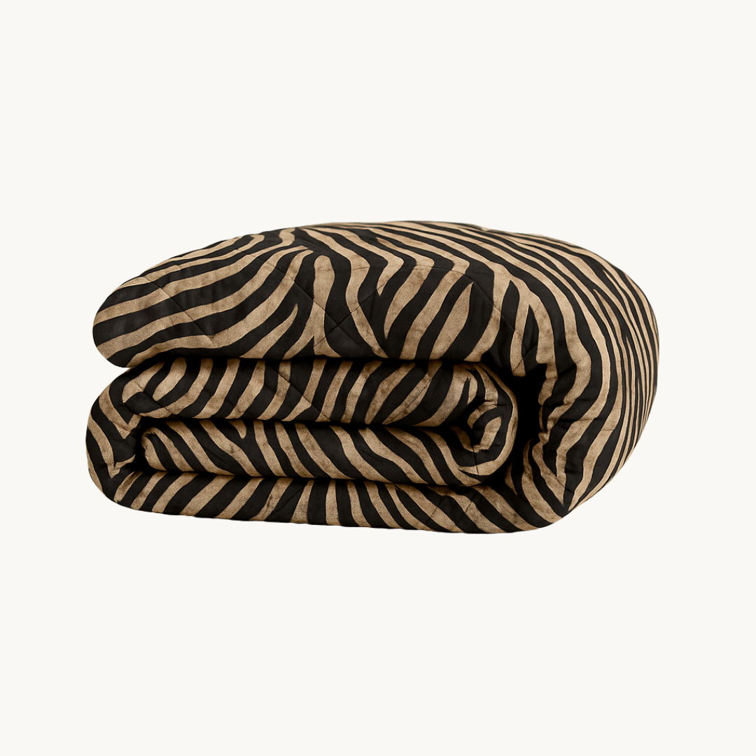Dekbed Zonder Overtrek Mat Satijn Tiger Black Gold