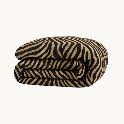Dekbed Zonder Overtrek Mat Satijn Tiger Black Gold