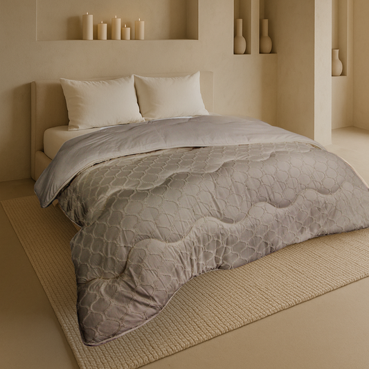 Dekbed Zonder Overtrek Japandi Curve Taupe