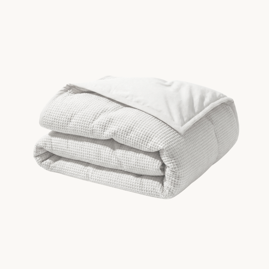 Dekbed Zonder Overtrek Waffle White (220 cm lang)