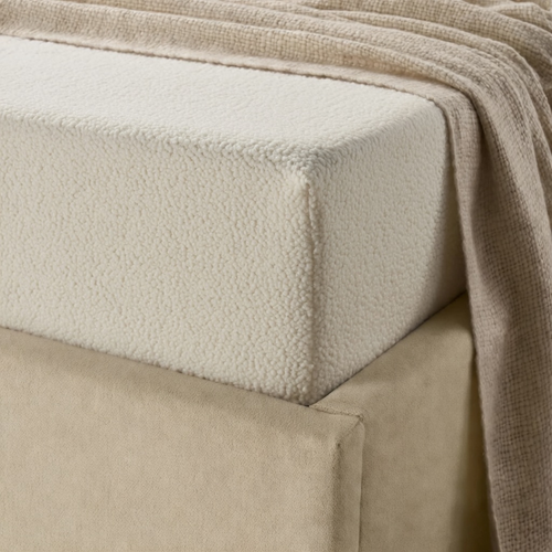 Matras Hoeslaken Teddy - Cappuccino White