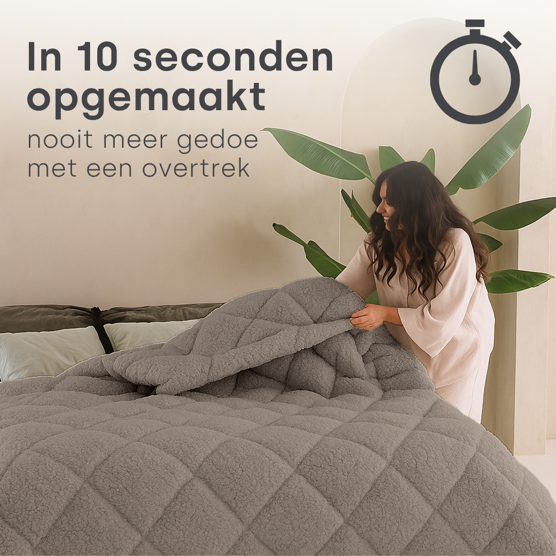 Dekbed Zonder Overtrek Teddy™ Taupe Grey