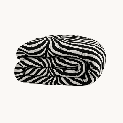 Dekbed Zonder Overtrek Mat Satijn Tiger Black Silver