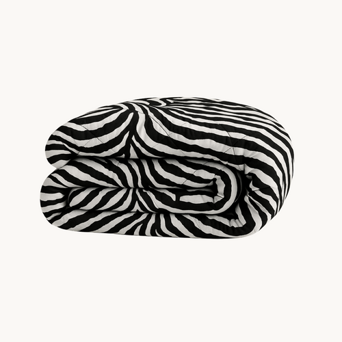 Dekbed Zonder Overtrek Mat Satijn Tiger Black Silver