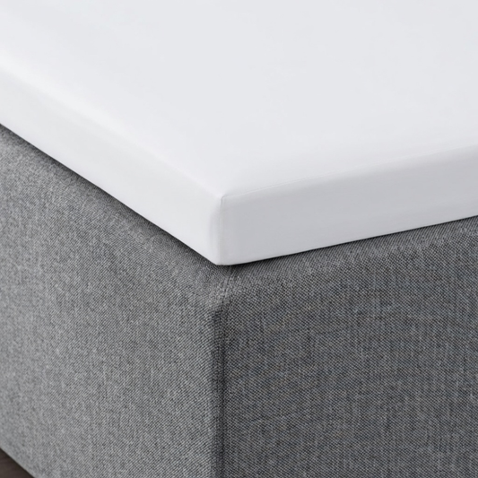 Topper Hoeslaken Katoen Satijn Premium Wit