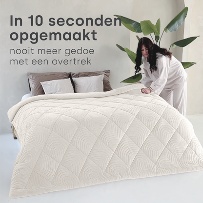 Dekbed Zonder Overtrek Velvet Japandi Pearl White