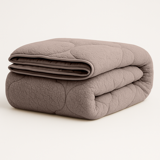 Y-NOT Teddy Dekbed Iced Coffee Taupe