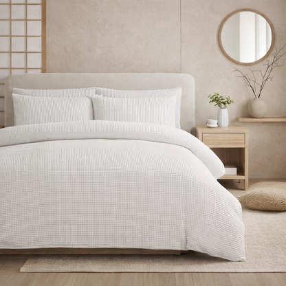 Dekbedovertrek set Waffle White