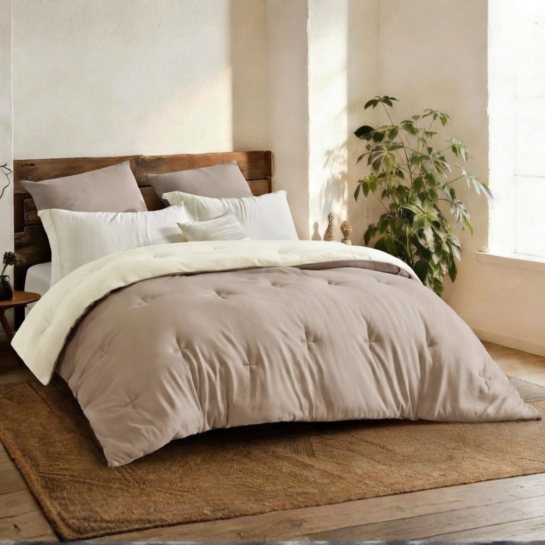 YNOT Dreambed Signature Jersey Fleece Taupe/Creme