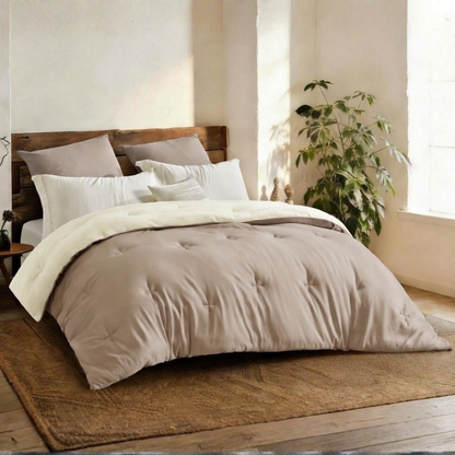 YNOT Dreambed Signature Jersey Fleece Taupe/Creme