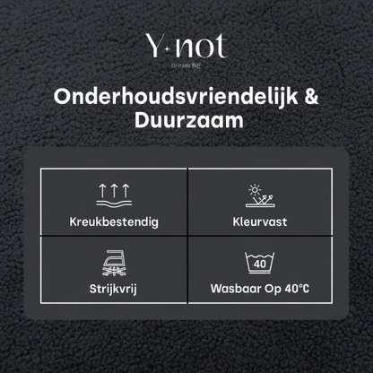 Matras Hoeslaken Teddy -  Jet Black