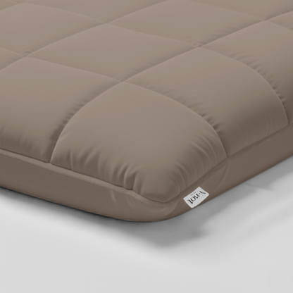 Kussenslopen Vol & Gevoerd Mat Satijn Taupe/Grey 2-Pack 60x70 cm