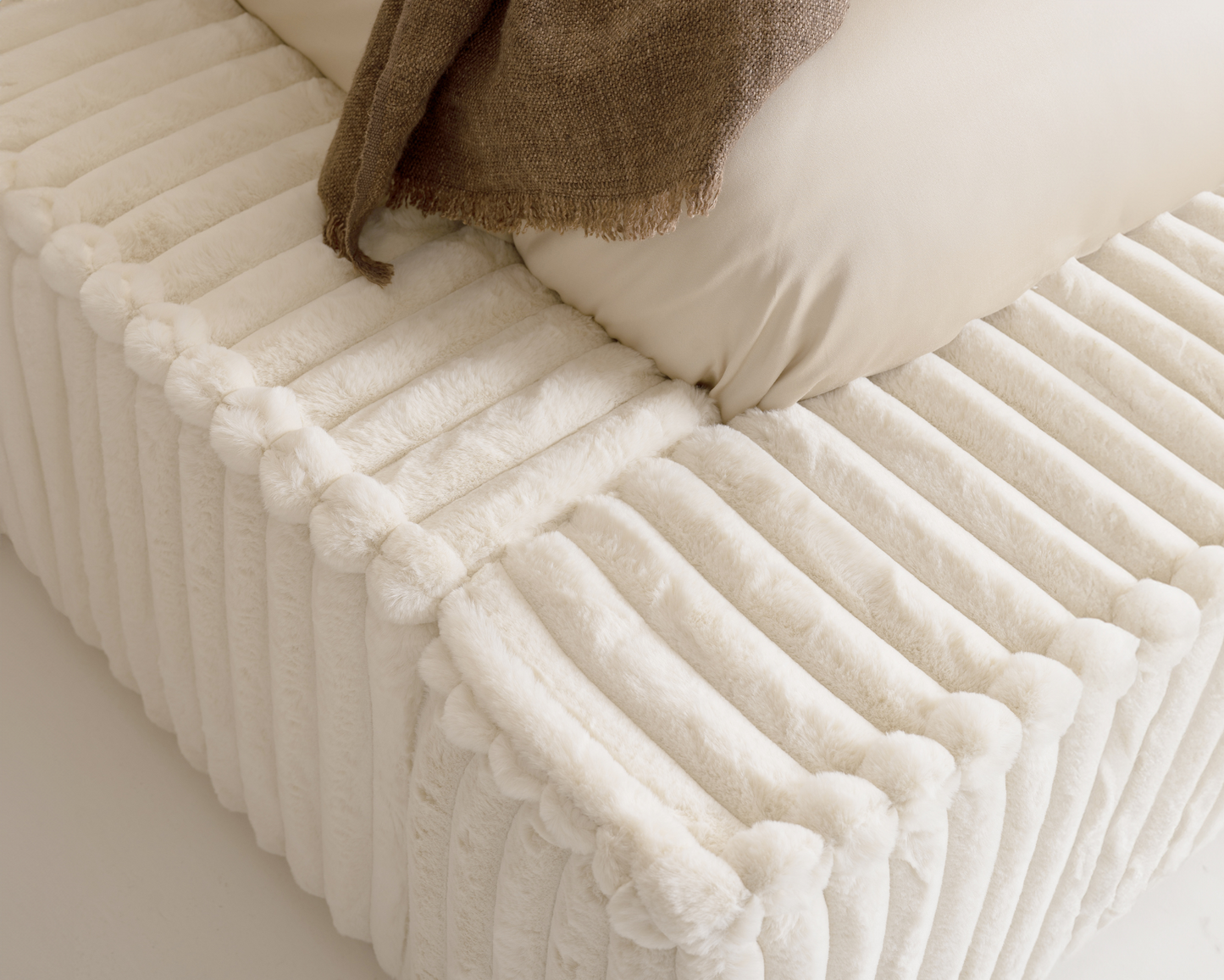 Adore Melody Teddyrib bed met Opbergruimte - Nº22 - Pearl White