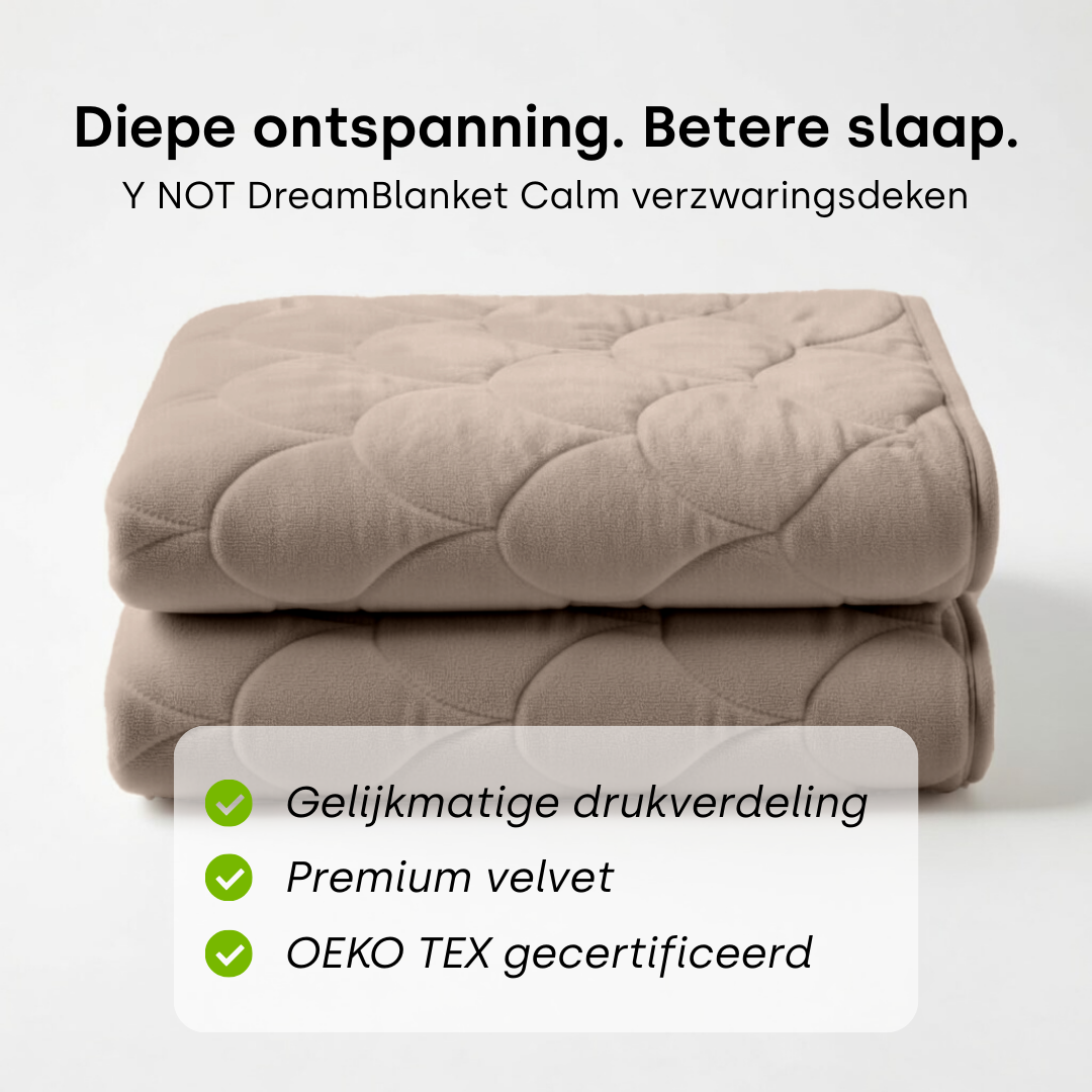 Taupe verzwaringsdeken met luxe quilt patroon