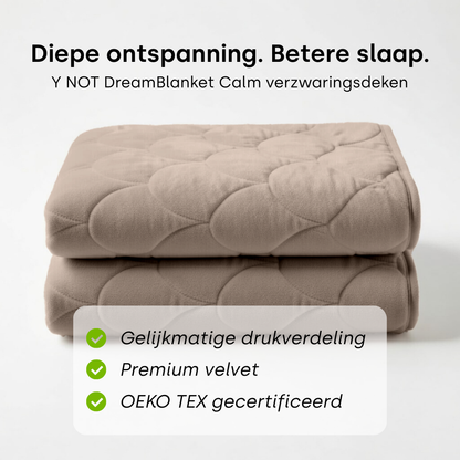 Taupe verzwaringsdeken met luxe quilt patroon