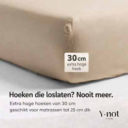 Matras Hoeslaken Premium Katoen Satijn Zand
