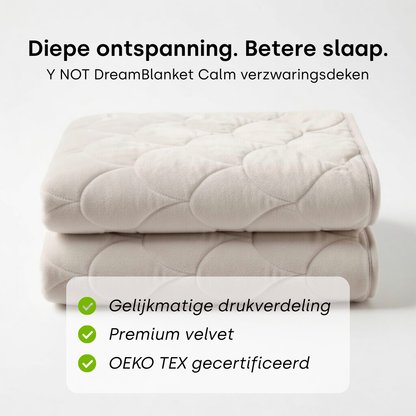 Beige verzwaringsdeken 140x200 cm met zachte quilt structuur