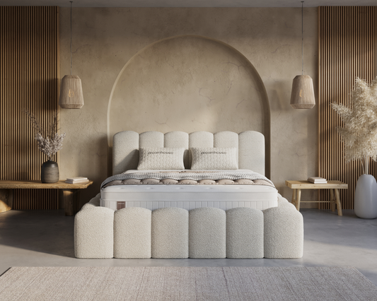Pure Harmony bed met Opbergruimte + Hybrid Pocket 500 Matras  - Nº06 - Beige