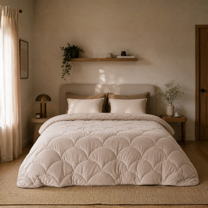 Y-NOT Velvet Dekbed Taupe/Grey
