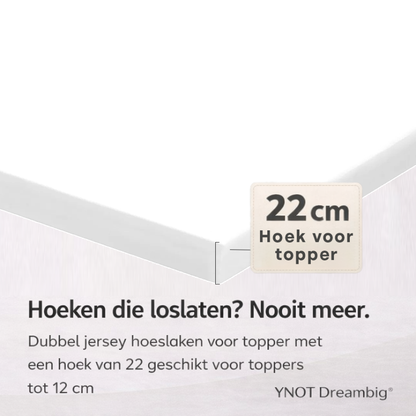 Topper Hoeslaken Katoen Satijn Premium Wit