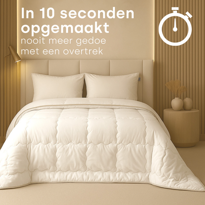 Dekbed Zonder Overtrek Percal Katoen Pearl White