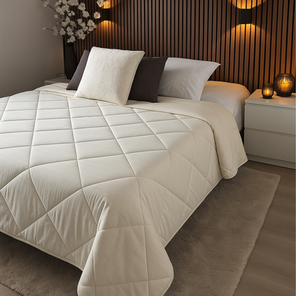 Dekbed Zonder Overtrek Mat Satijn Pearl White (220 cm lang)