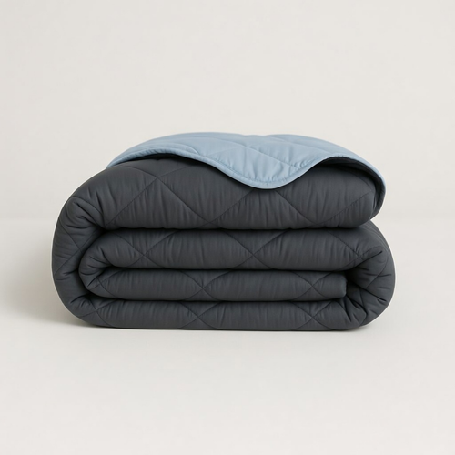 Y-NOT All Year Dekbed Licht Blauw / Antraciet