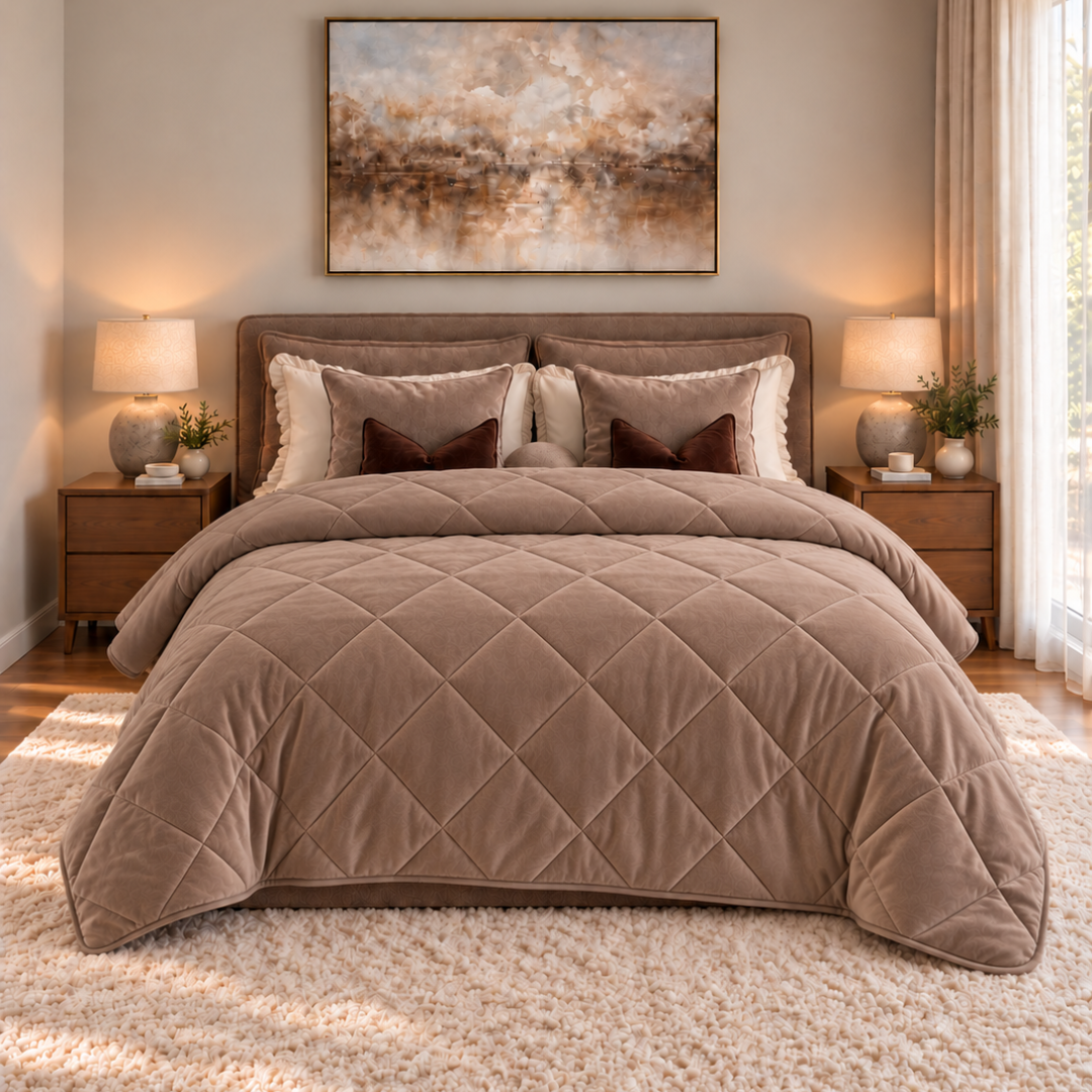 Y-NOT Velvet Dekbed Taupe