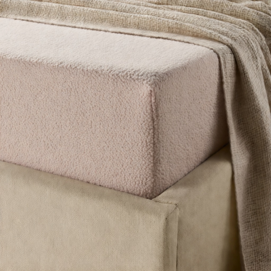 Matras Hoeslaken Teddy - Blush Pink