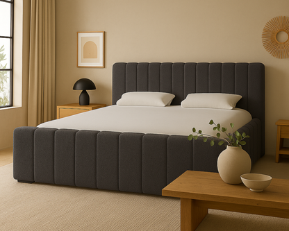 Amore Rituals Teddy bed  + Hybrid Pocket 500 Matras - Nº156 - Antracite