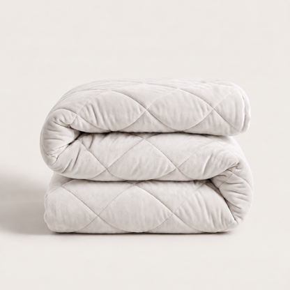 Y-NOT Velvet Dekbed Pearl White
