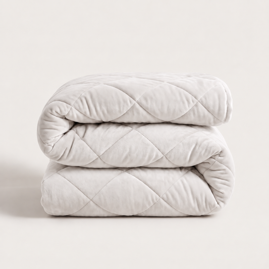 Y-NOT Velvet Dekbed Pearl White