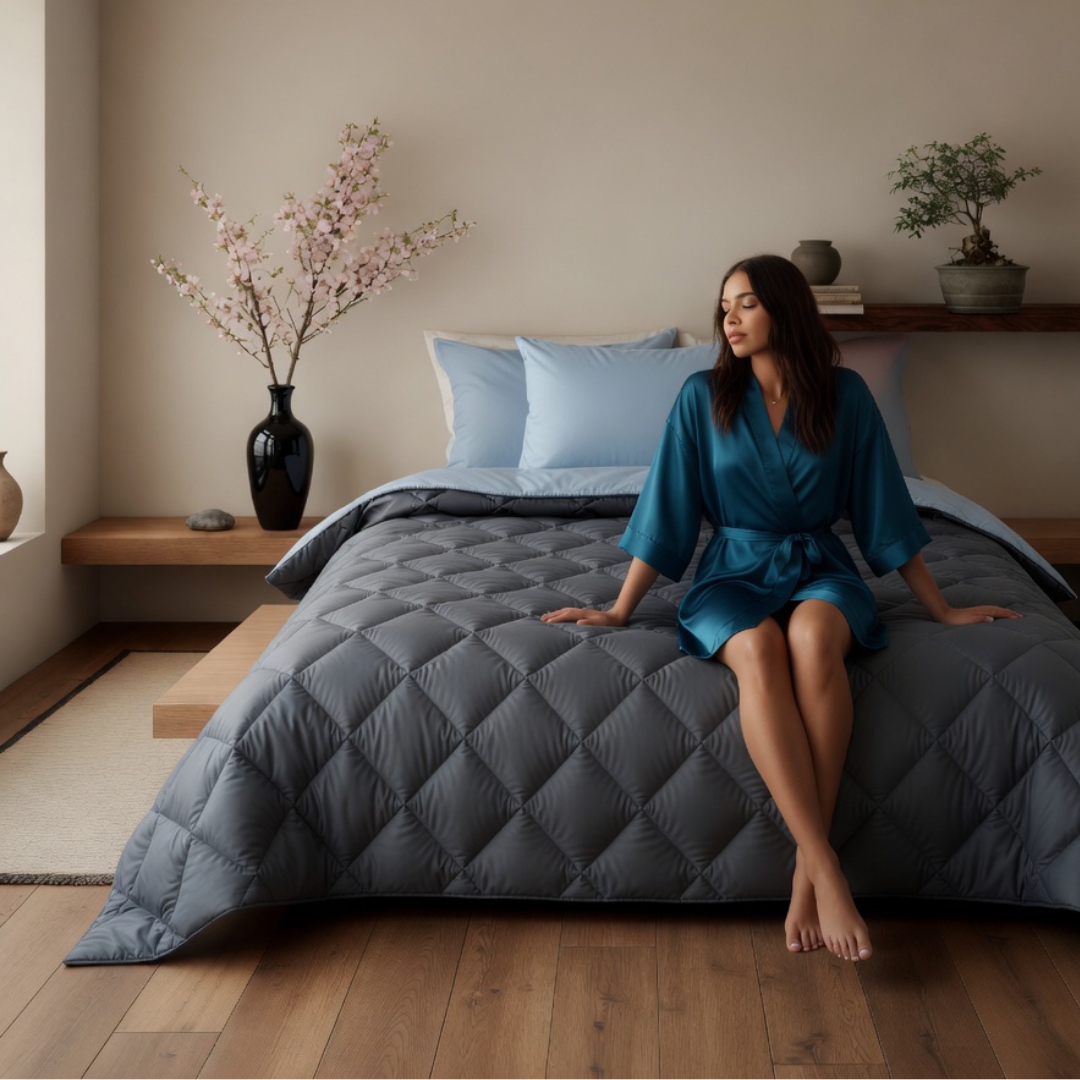 Soft Lounge Kimono Petrol Green