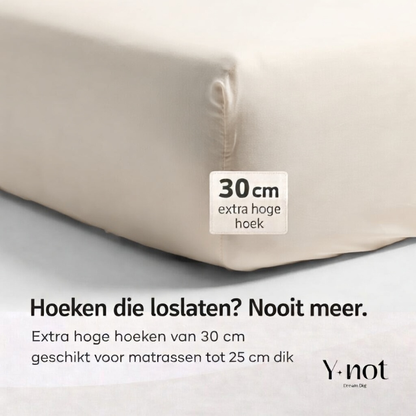 Matras Hoeslaken Premium Katoen Satijn offwhite