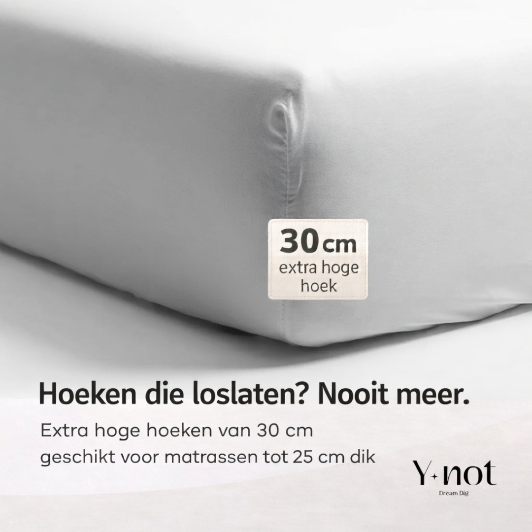 Matras Hoeslaken Premium Katoen Satijn Wit