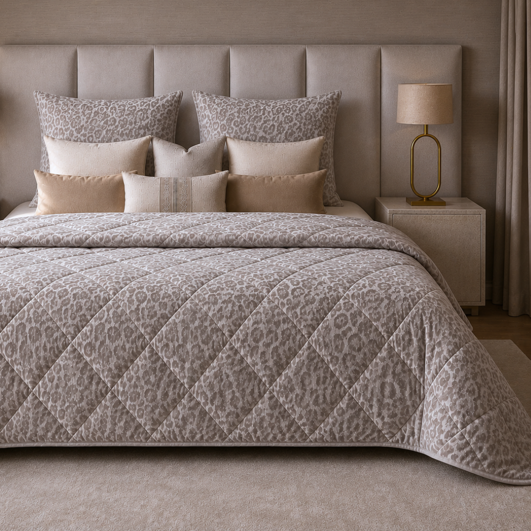 Y-NOT Zomerdekbed Velvet Panther Skin Taupe