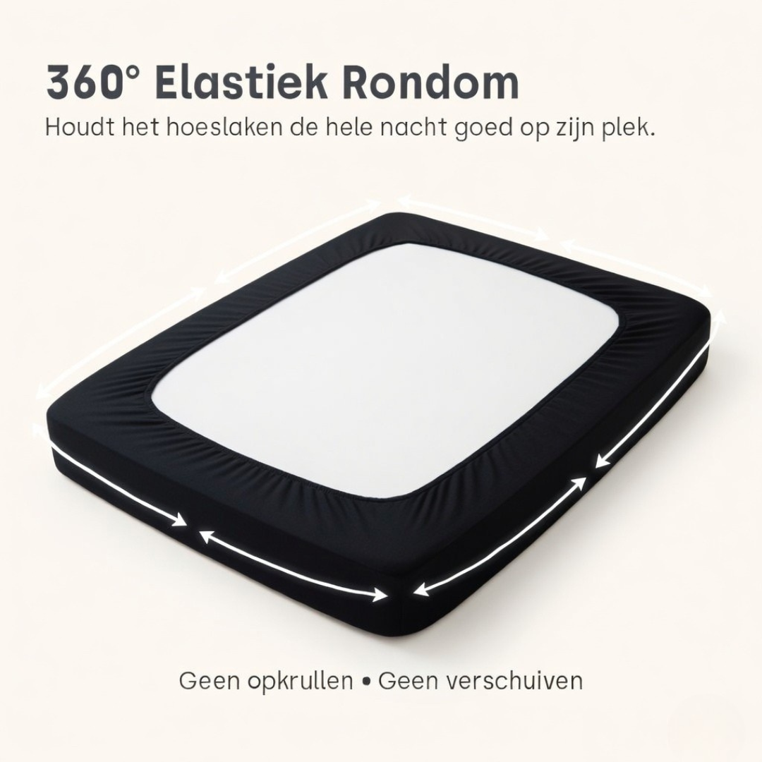 Matras Hoeslaken Velvet  Obsidian Black
