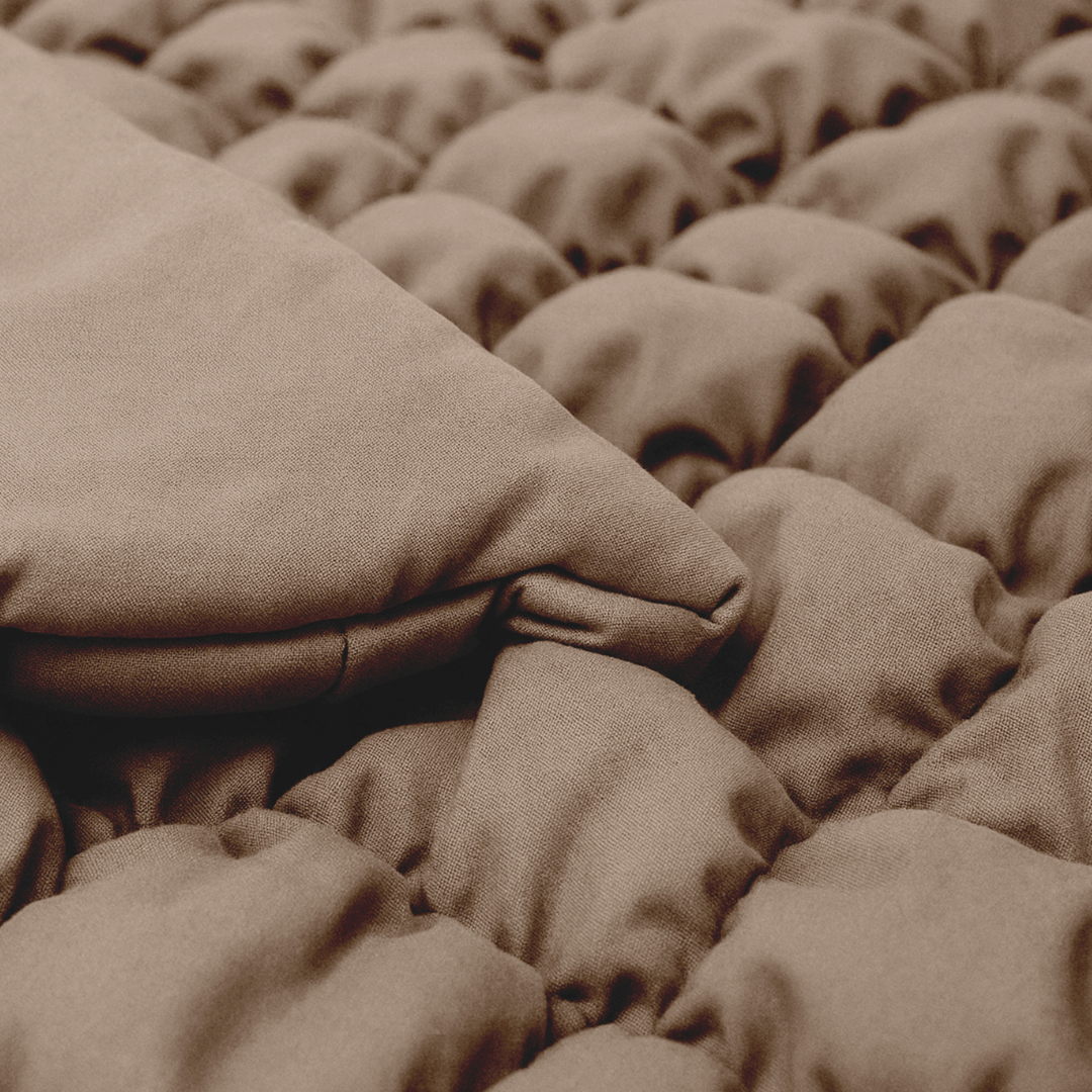 Dekbed Zonder Overtrek Fluffy Cube Taupe