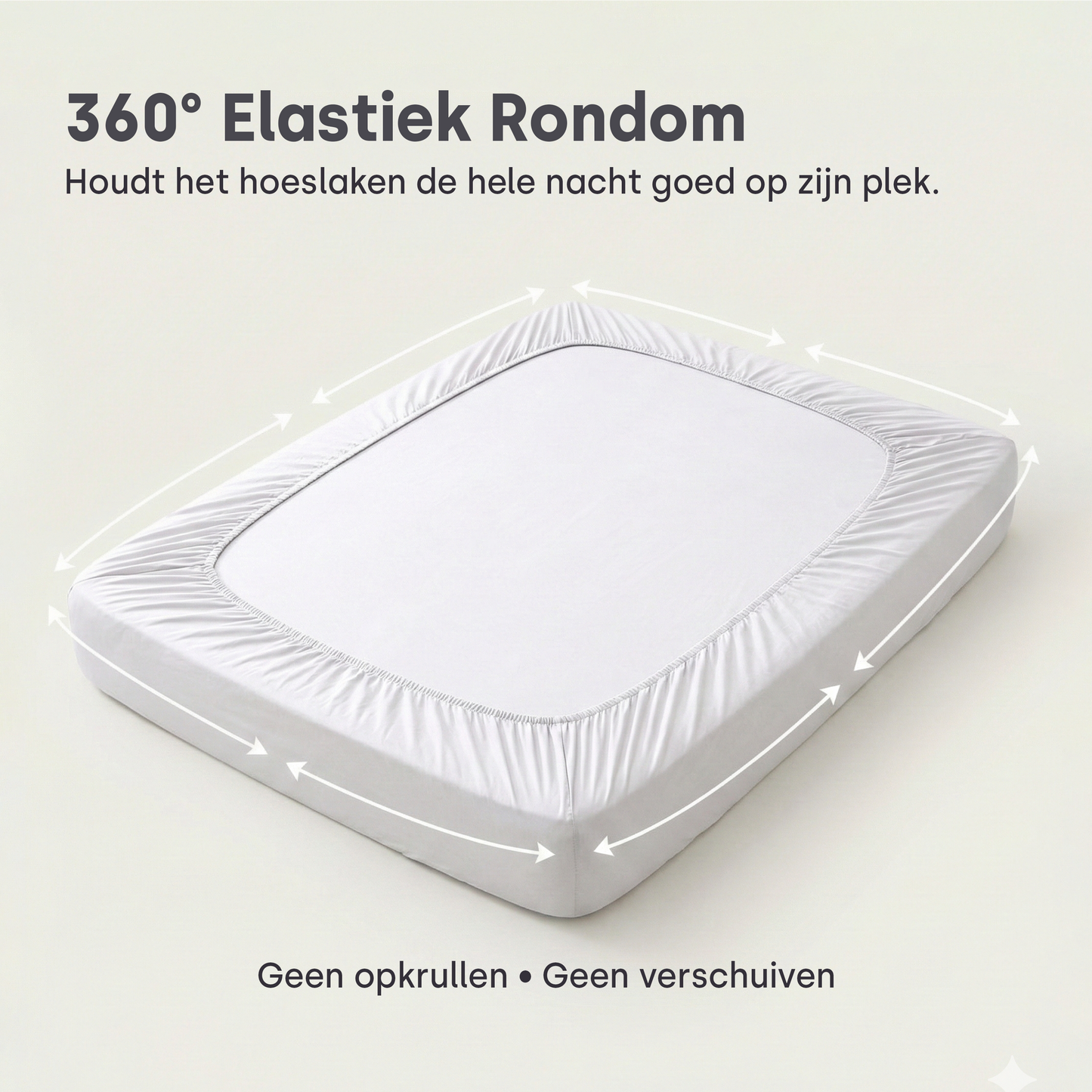 Matras Hoeslaken Premium Dubbel Jersey Katoen Wit